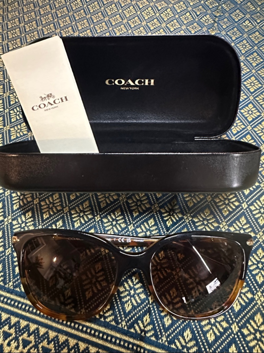 Coach Tortoise Shell Brown Gradient Women's Sunglasses with Case
